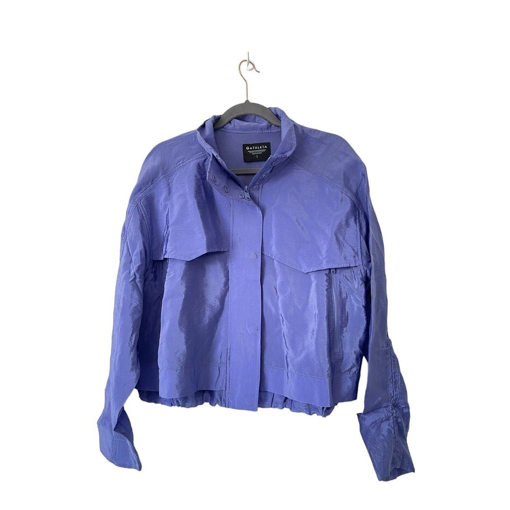 Athleta Women's Size L Purple Arrival Jacket Color Dark Adonis NWOT Lightweight - Picture 3 of 14